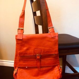 Pratesi orange leather purse